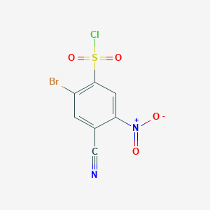 molecular formula C7H2BrClN2O4S B1417186 2-Bromo-4-cyano-5-nitrobenzenesulfonyl chloride CAS No. 1807044-75-2