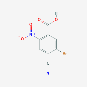 molecular formula C8H3BrN2O4 B1417187 5-Bromo-4-cyano-2-nitrobenzoic acid CAS No. 1807029-74-8