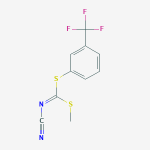 molecular formula C10H7F3N2S2 B141719 [Methylsulfanyl-[3-(trifluoromethyl)phenyl]sulfanylmethylidene]cyanamide CAS No. 152382-06-4