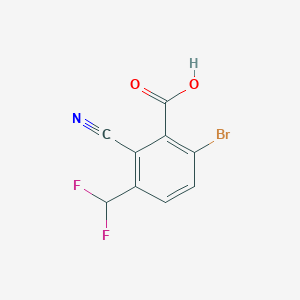 molecular formula C9H4BrF2NO2 B1417190 6-Bromo-2-cyano-3-(difluoromethyl)benzoic acid CAS No. 1806060-38-7