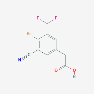 molecular formula C10H6BrF2NO2 B1417191 4-Bromo-3-cyano-5-(difluoromethyl)phenylacetic acid CAS No. 1805245-16-2
