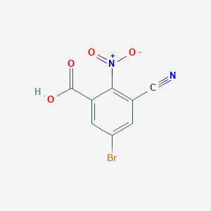 molecular formula C8H3BrN2O4 B1417192 5-Bromo-3-cyano-2-nitrobenzoic acid CAS No. 1805572-60-4