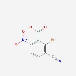 molecular formula C9H5BrN2O4 B1417193 Methyl 2-bromo-3-cyano-6-nitrobenzoate CAS No. 1805520-74-4