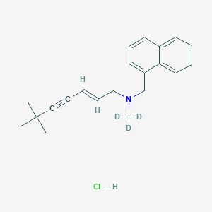 molecular formula C21H26ClN B1417195 N-[-6,6-dimethyl-2-hepten-4-yn-1-yl]-N-(methyl-d3)-1-naphthalenemethanamine,monohydrochloride CAS No. 1310012-15-7