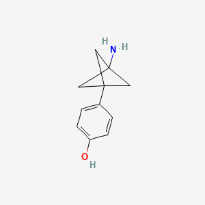 molecular formula C11H13NO B1417197 4-(3-Aminobicyclo[1.1.1]pentan-1-yl)phenol CAS No. 2209086-85-9