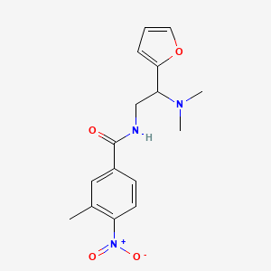 molecular formula C16H19N3O4 B14172069 N-[2-(dimethylamino)-2-(furan-2-yl)ethyl]-3-methyl-4-nitrobenzamide CAS No. 853574-90-0