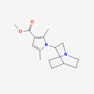 molecular formula C15H22N2O2 B1417209 methyl 1-{1-azabicyclo[2.2.2]octan-3-yl}-2,5-dimethyl-1H-pyrrole-3-carboxylate CAS No. 1000932-03-5