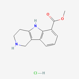 molecular formula C13H15ClN2O2 B1417210 methyl 1H,2H,3H,4H,5H-pyrido[4,3-b]indole-6-carboxylate hydrochloride CAS No. 1169955-52-5