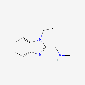 molecular formula C11H15N3 B1417214 [(1-ethyl-1H-1,3-benzodiazol-2-yl)methyl](methyl)amine CAS No. 921147-27-5