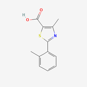 molecular formula C12H11NO2S B1417215 4-Methyl-2-(2-methylphenyl)-1,3-thiazole-5-carboxylic acid CAS No. 54001-15-9