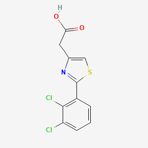 molecular formula C11H7Cl2NO2S B1417220 2-[2-(2,3-Dichlorophenyl)-1,3-thiazol-4-yl]acetic acid CAS No. 1094293-77-2
