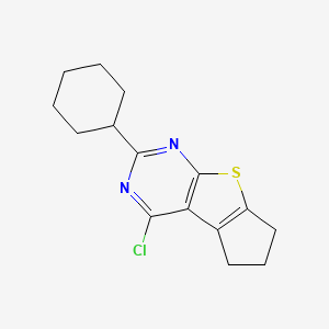 4-Chloro-2-cyclohexyl-6,7-dihydro-5H-cyclopenta[4,5]thieno[2,3-d]pyrimidine