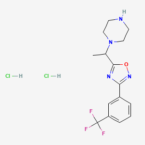 1-(1-{3-[3-(Trifluoromethyl)phenyl]-1,2,4-oxadiazol-5-yl}ethyl)piperazine dihydrochloride