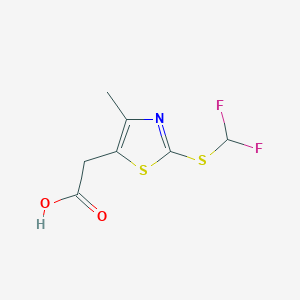 2-{2-[(Difluoromethyl)sulfanyl]-4-methyl-1,3-thiazol-5-yl}acetic acid