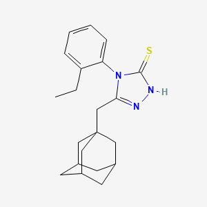 molecular formula C21H27N3S B14172377 3-(1-adamantylmethyl)-4-(2-ethylphenyl)-1H-1,2,4-triazole-5-thione CAS No. 7166-91-8