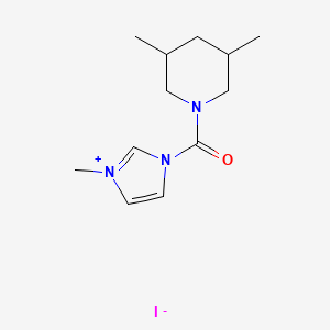 1-(3,5-dimethylpiperidine-1-carbonyl)-3-methyl-1H-imidazol-3-ium iodide