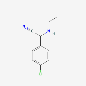 2-(4-Chlorophenyl)-2-(ethylamino)acetonitrile