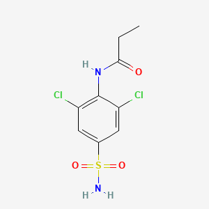 molecular formula C9H10Cl2N2O3S B1417257 N-(2,6-dichloro-4-sulfamoylphenyl)propanamide CAS No. 1094361-88-2