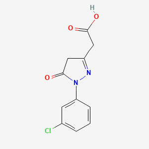 2-[1-(3-chlorophenyl)-5-oxo-4,5-dihydro-1H-pyrazol-3-yl]acetic acid