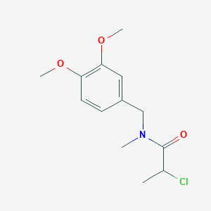 2-chloro-N-[(3,4-dimethoxyphenyl)methyl]-N-methylpropanamide
