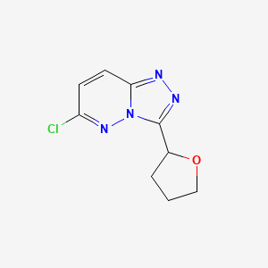 molecular formula C9H9ClN4O B1417269 6-氯-3-(氧杂环丁烷-2-基)-[1,2,4]三唑并[4,3-b]哒嗪 CAS No. 1152577-81-5