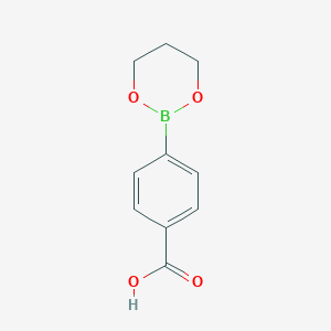 molecular formula C10H11BO4 B141727 4-(1,3,2-Dioxaborinan-2-yl)benzoic acid CAS No. 126747-13-5