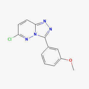 molecular formula C12H9ClN4O B1417272 6-Chloro-3-(3-methoxyphenyl)[1,2,4]triazolo[4,3-b]pyridazine CAS No. 596825-41-1
