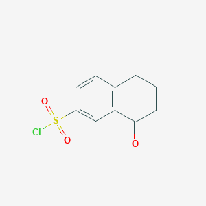 molecular formula C10H9ClO3S B1417273 8-Oxo-5,6,7,8-tetrahydronaphthalene-2-sulfonyl chloride CAS No. 1152559-02-8