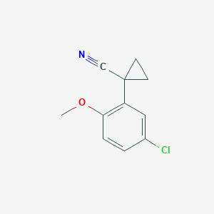 molecular formula C11H10ClNO B1417274 1-(5-氯-2-甲氧基苯基)环丙烷-1-碳腈 CAS No. 1152566-93-2