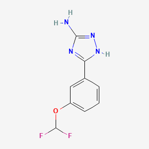 molecular formula C9H8F2N4O B1417278 3-[3-(difluoromethoxy)phenyl]-1H-1,2,4-triazol-5-amine CAS No. 1152533-08-8