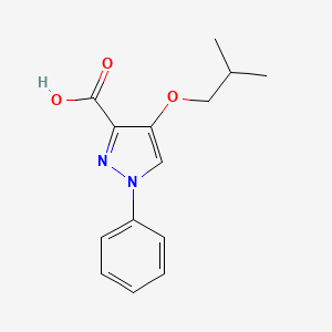 molecular formula C14H16N2O3 B1417281 4-(2-methylpropoxy)-1-phenyl-1H-pyrazole-3-carboxylic acid CAS No. 1152512-05-4