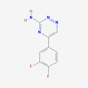 molecular formula C9H6F2N4 B1417282 5-(3,4-Difluorophenyl)-1,2,4-triazin-3-amine CAS No. 1094385-30-4
