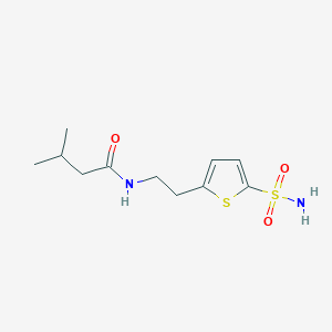 3-methyl-N-[2-(5-sulfamoylthiophen-2-yl)ethyl]butanamide