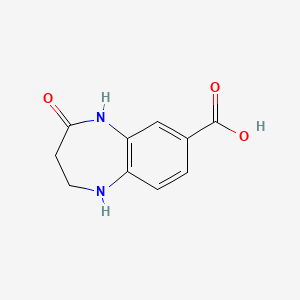 molecular formula C10H10N2O3 B1417293 4-oxo-2,3,4,5-tetrahydro-1H-1,5-benzodiazepine-7-carboxylic acid CAS No. 1094219-66-5