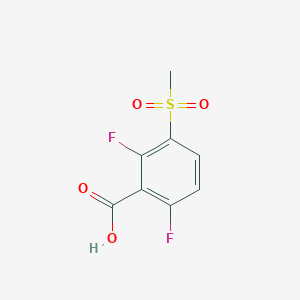 molecular formula C8H6F2O4S B1417300 2,6-difluoro-3-methanesulfonylbenzoic acid CAS No. 845617-17-6