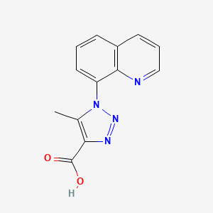 molecular formula C13H10N4O2 B1417301 5-methyl-1-(quinolin-8-yl)-1H-1,2,3-triazole-4-carboxylic acid CAS No. 1094246-02-2