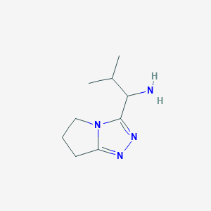 2-methyl-1-{5H,6H,7H-pyrrolo[2,1-c][1,2,4]triazol-3-yl}propan-1-amine