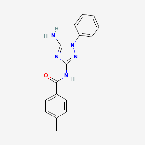 molecular formula C16H15N5O B14173249 N-(5-amino-1-phenyl-1,2,4-triazol-3-yl)-4-methylbenzamide CAS No. 835912-03-3
