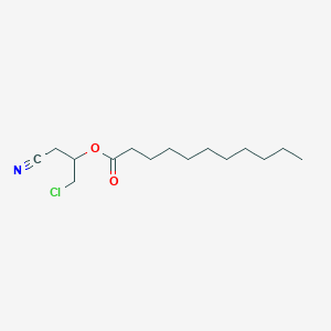 molecular formula C15H26ClNO2 B14173284 Undecanoic acid, 2-chloro-1-(cyanomethyl)ethyl ester CAS No. 5775-37-1