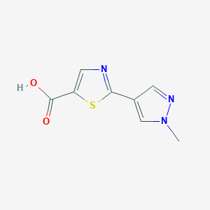 molecular formula C8H7N3O2S B1417331 2-(1-methyl-1H-pyrazol-4-yl)-1,3-thiazole-5-carboxylic acid CAS No. 1035235-01-8