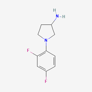 molecular formula C10H12F2N2 B1417338 1-(2,4-Difluorophenyl)pyrrolidin-3-amine CAS No. 1096333-56-0