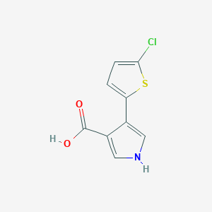 molecular formula C9H6ClNO2S B1417339 4-(5-chlorothiophen-2-yl)-1H-pyrrole-3-carboxylic acid CAS No. 1096815-75-6