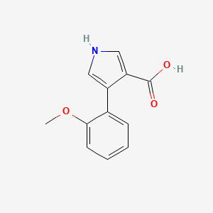 molecular formula C12H11NO3 B1417346 4-(2-methoxyphenyl)-1H-pyrrole-3-carboxylic acid CAS No. 1096308-15-4