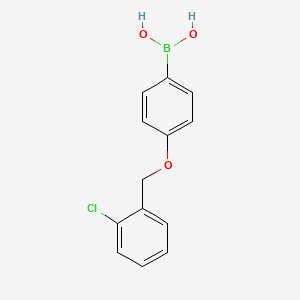 molecular formula C13H12BClO3 B1417349 (4-((2-Chlorobenzyl)oxy)phenyl)boronic acid CAS No. 871125-90-5