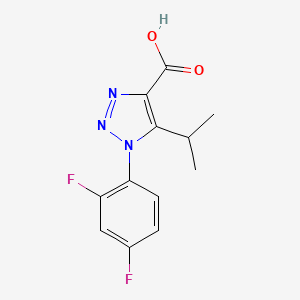 molecular formula C12H11F2N3O2 B1417353 1-(2,4-difluorophenyl)-5-(propan-2-yl)-1H-1,2,3-triazole-4-carboxylic acid CAS No. 1096911-64-6