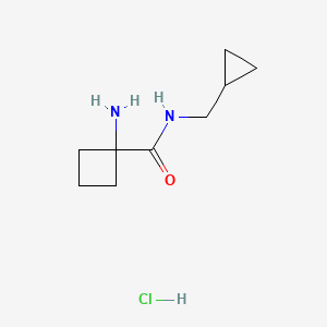 molecular formula C9H17ClN2O B1417363 1-Amino-N-(cyclopropylmethyl)cyclobutane-1-carboxamide hydrochloride CAS No. 2206607-55-6