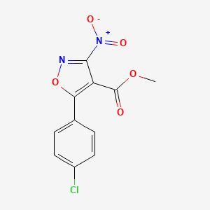 molecular formula C11H7ClN2O5 B1417370 Methyl 5-(4-chlorophenyl)-3-nitroisoxazole-4-carboxylate CAS No. 1818225-38-5
