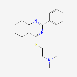 molecular formula C18H23N3S B14173721 N,N-dimethyl-2-[(2-phenyl-5,6,7,8-tetrahydroquinazolin-4-yl)sulfanyl]ethanamine CAS No. 847183-40-8
