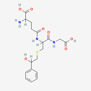 molecular formula C18H25N3O7S B14173751 Glycine, N-(N-L-gamma-glutamyl-S-(2-hydroxy-2-phenylethyl)-L-cysteinyl)-, (R)- CAS No. 79952-56-0