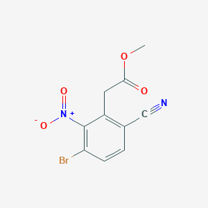 molecular formula C10H7BrN2O4 B1417378 Methyl 3-bromo-6-cyano-2-nitrophenylacetate CAS No. 1804403-86-8